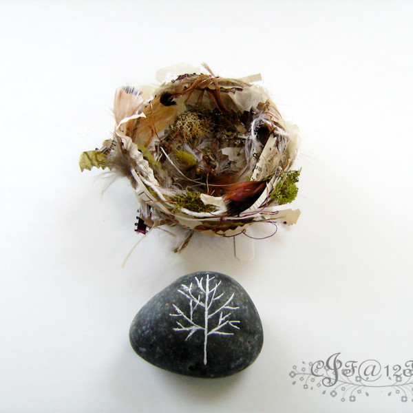 Artisan Fiber Bird Nest - Brown