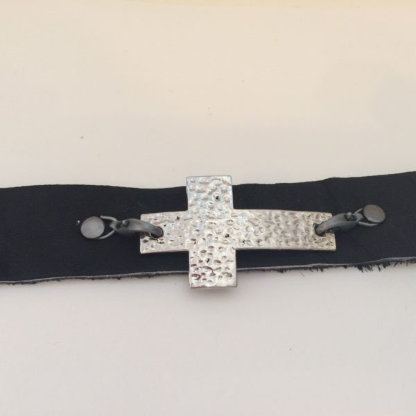 "Simplicity of the Cross" Cuff Bracelet - closse up