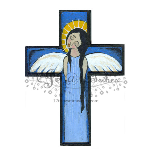 blue cross angel